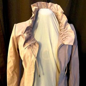 Ladies Danier Rose Pink Leather Jacket